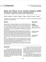 Safety and efficacy of low intensity shockwave